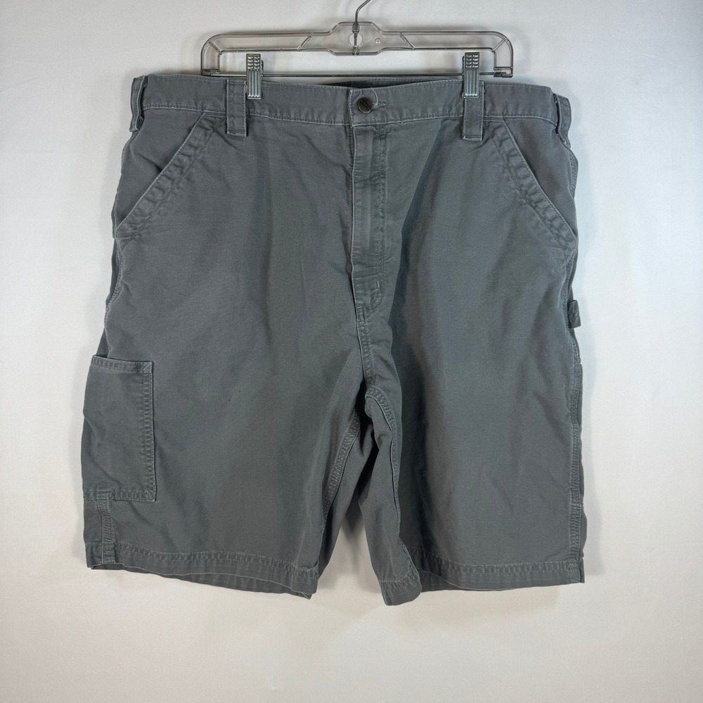 Carhartt Mens B147 FAT Canvas Carpenter Work Shorts Gray Size 42 Original Fit